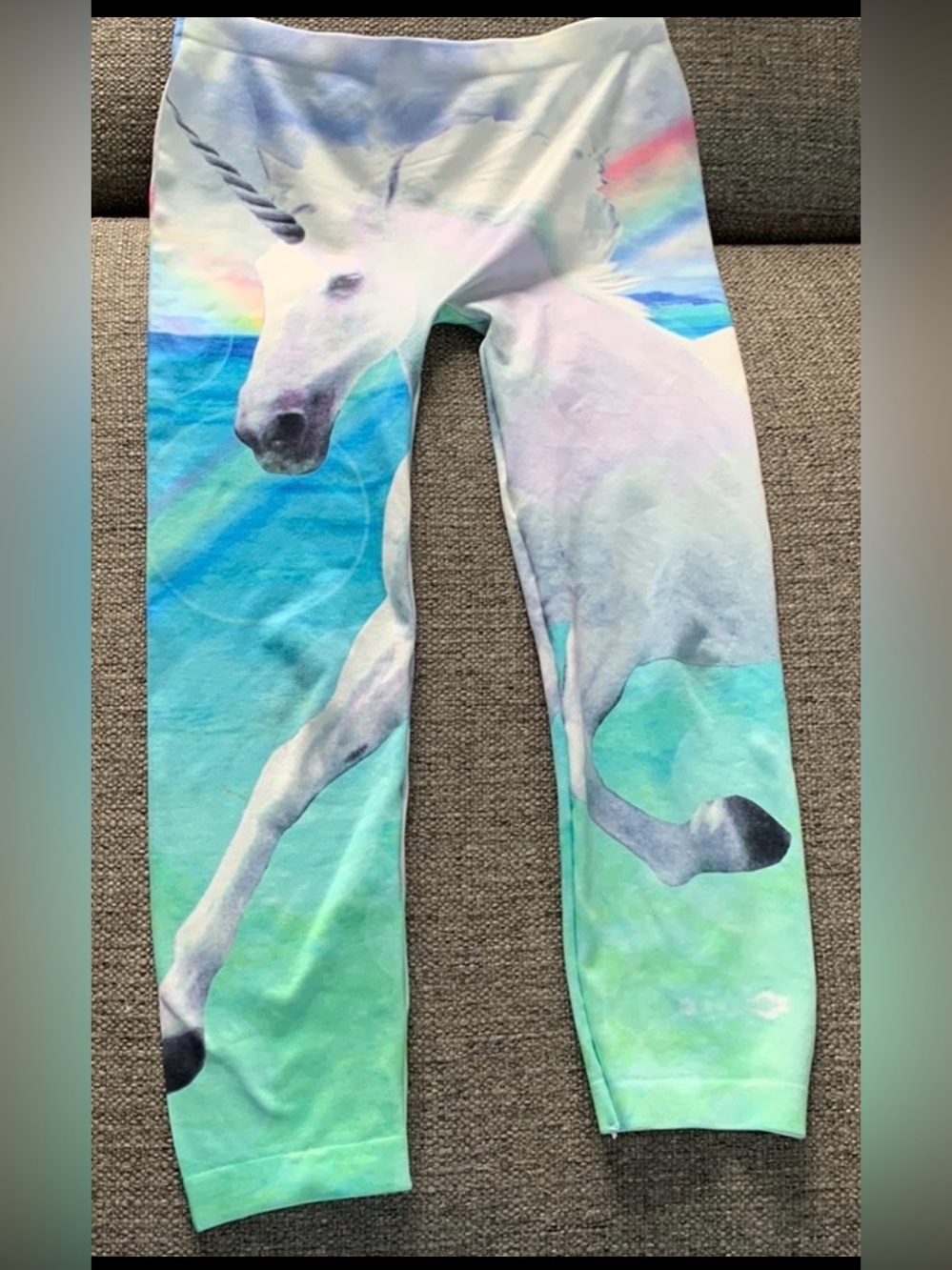 SO Authentic American Seamless Girls Unicorn Leggings Size 10/12 Pastel Graphic
